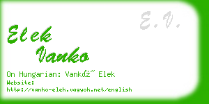 elek vanko business card